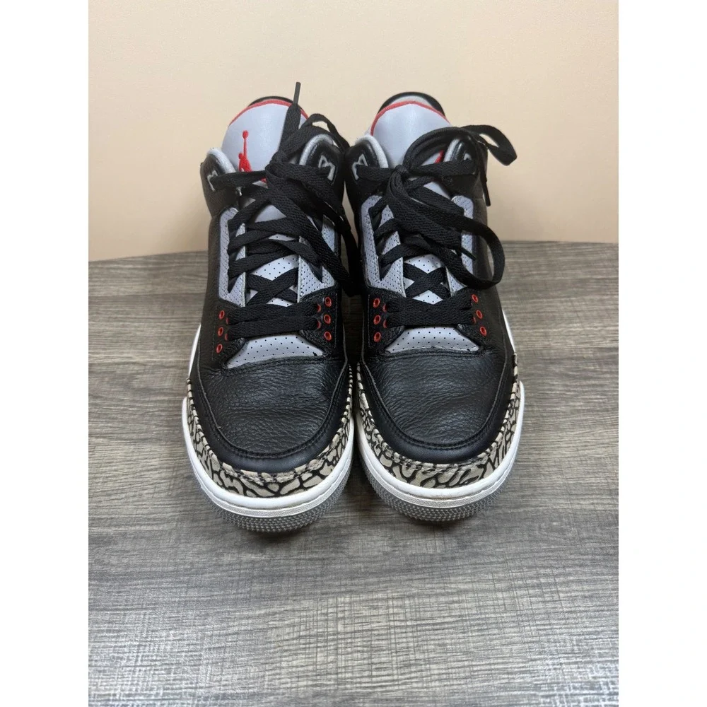 Jordan 3 Retro Black Cement 2018 Mens Size 12 Black Fire Red 854262-001 Nike Air